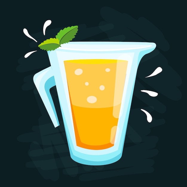 Free vector lemon and lime lemonade. lemonade green illustration