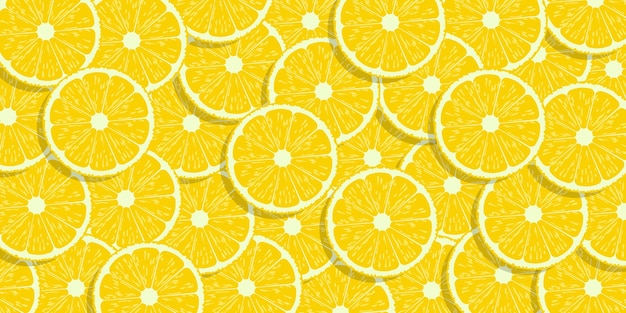 Бесплатное векторное изображение Лимонный ломтик фон