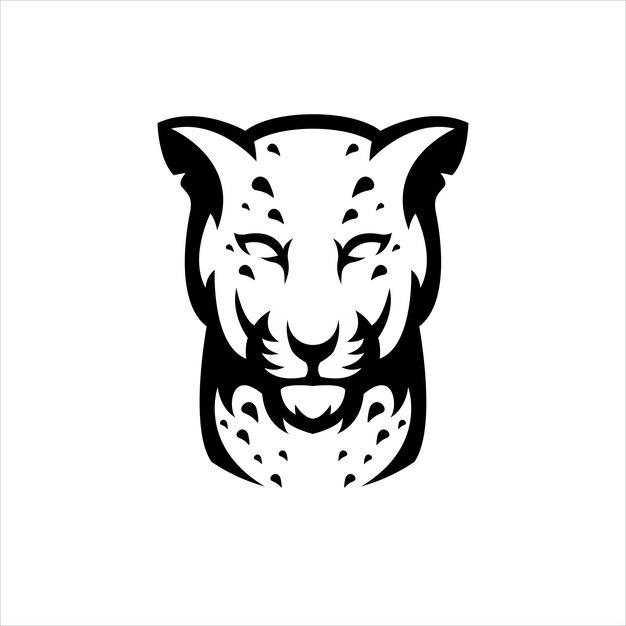 Leopard simple mascot logo design