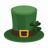 Free vector leprechaun tophat with clover icon