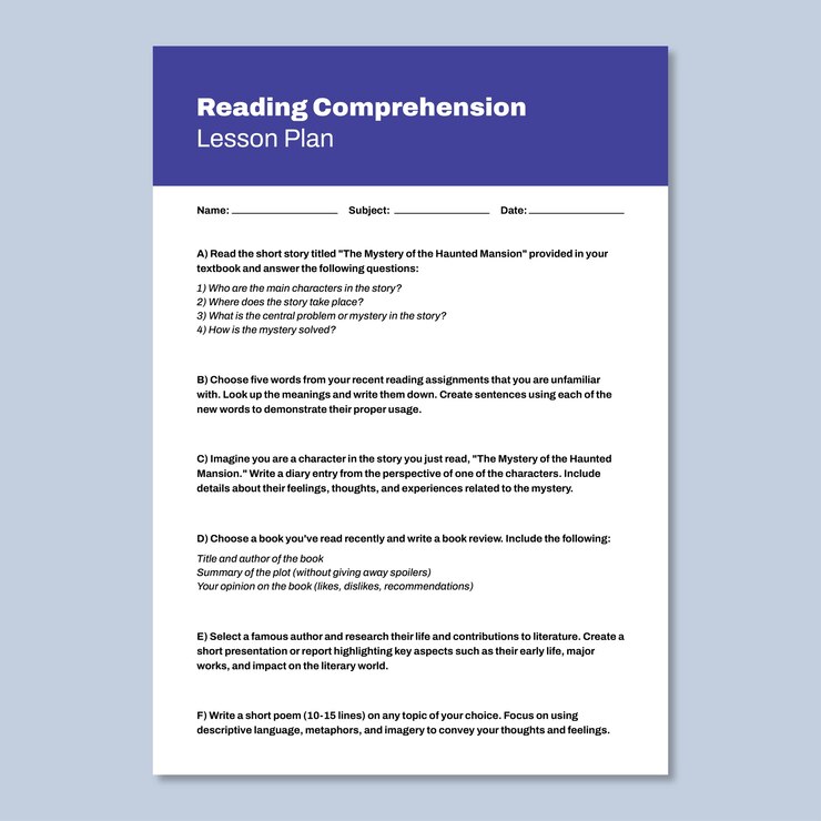 Free Vector lesson plan template design