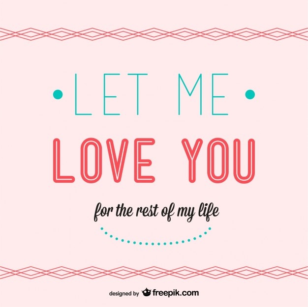 Free vector let me love you card