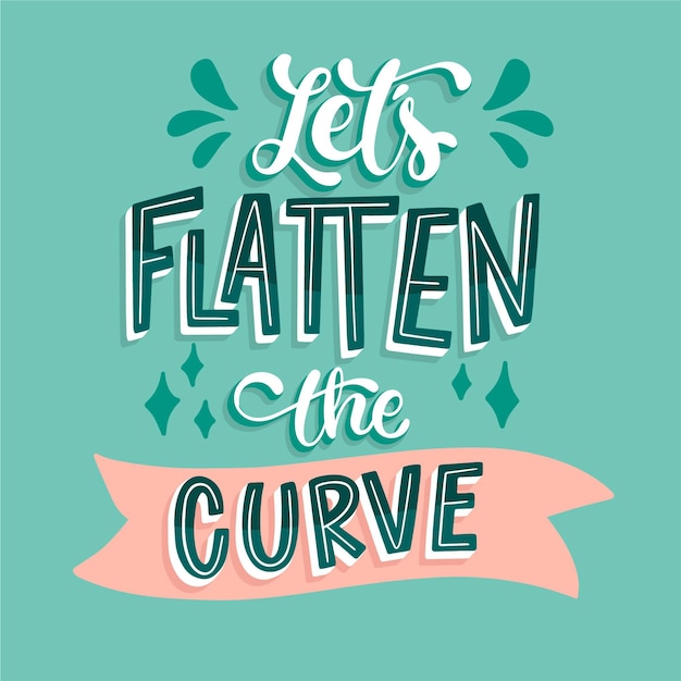 Let's flatten the curve lettering