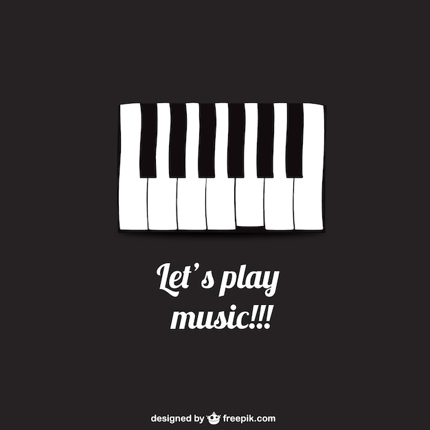 Let's play music poster
