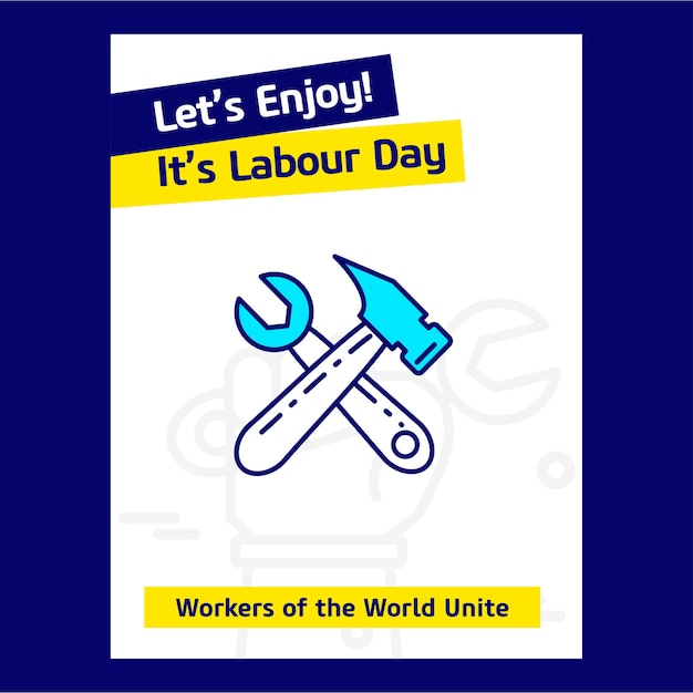 Free Vector Striped Background With Decoration For Labour Day