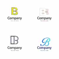 Бесплатное векторное изображение Буква b большой дизайн логотипа креативный современный дизайн логотипов для вашего бизнеса векторная иллюстрация фирменного наименования