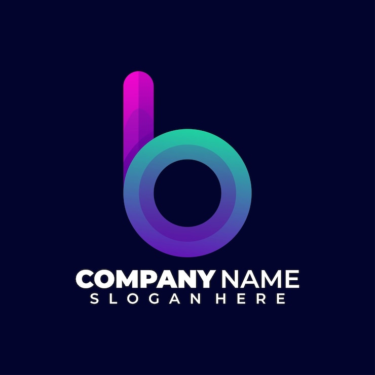 Free Vector letter b cool modern logo