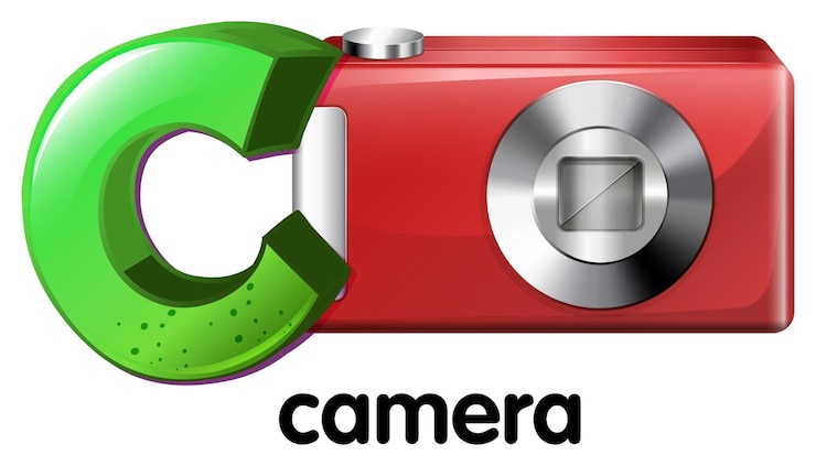 Free Vector a letter c for camera