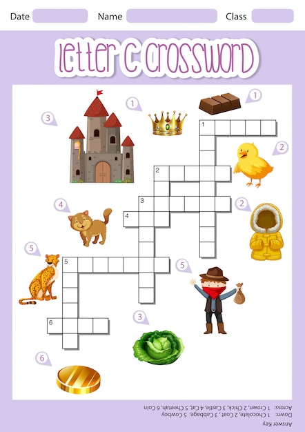 Letter C crossword template