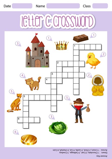 Letter C crossword template