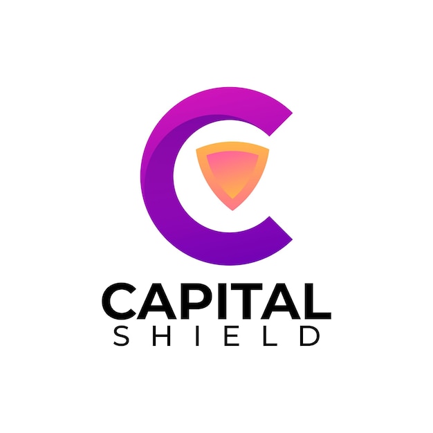 Free vector letter c and shield logo