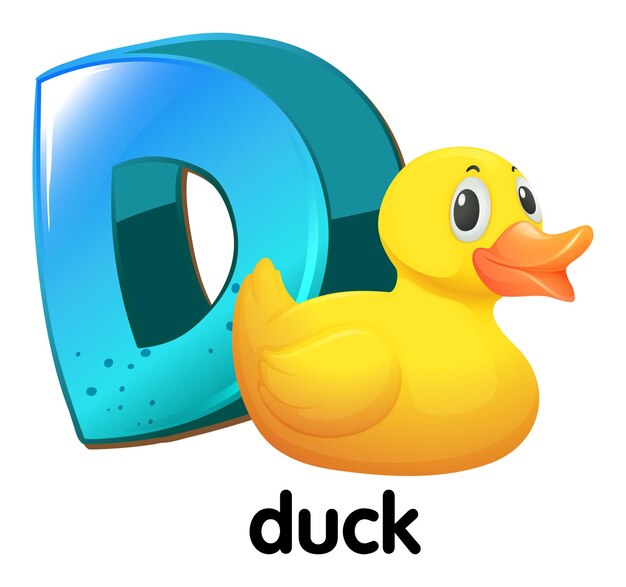 A letter D for duck