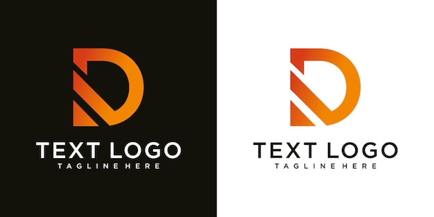 Letter d logo icon design template