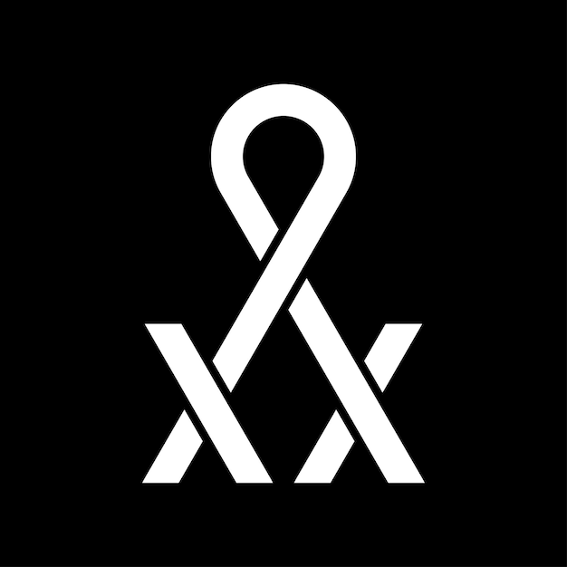 Vettore gratuito design del logo lettera doppia x