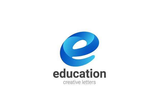 文字Eのロゴデザイン