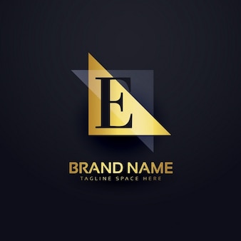 Letter e logo in modern style