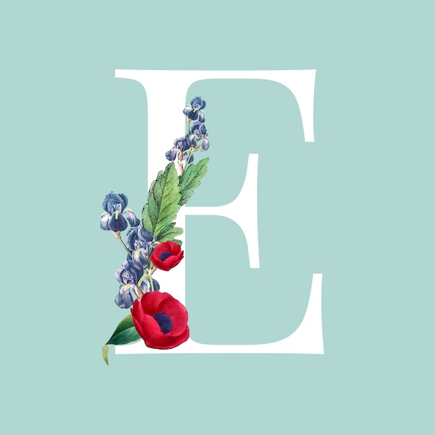 Free vector letter e