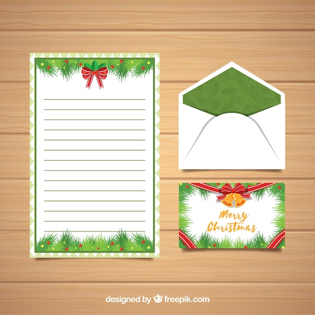 Letter and envelope templates for christmas