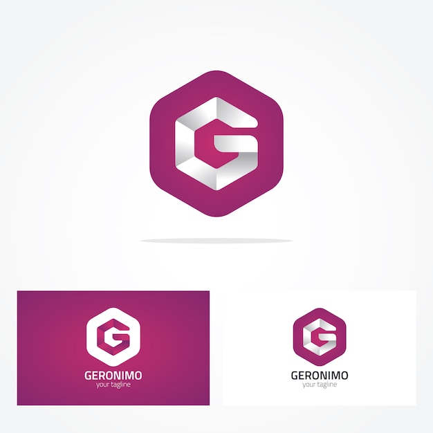 Letter g geometric log design