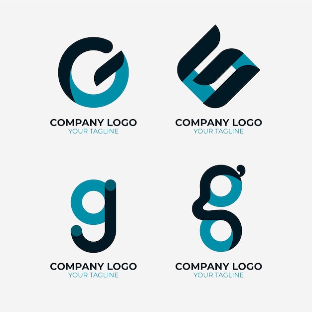 Free vector letter g logo template collection