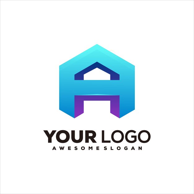 A letter gradient logo illustration vector design