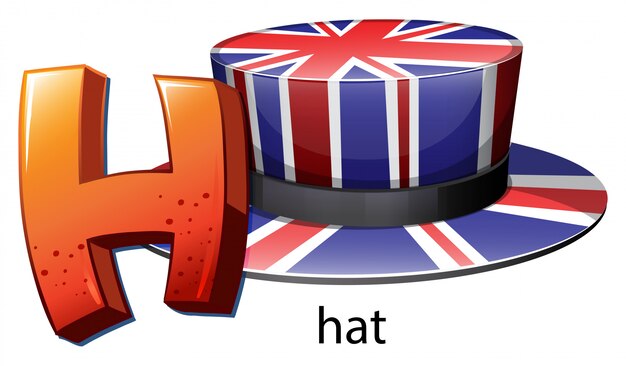 A letter H for hat