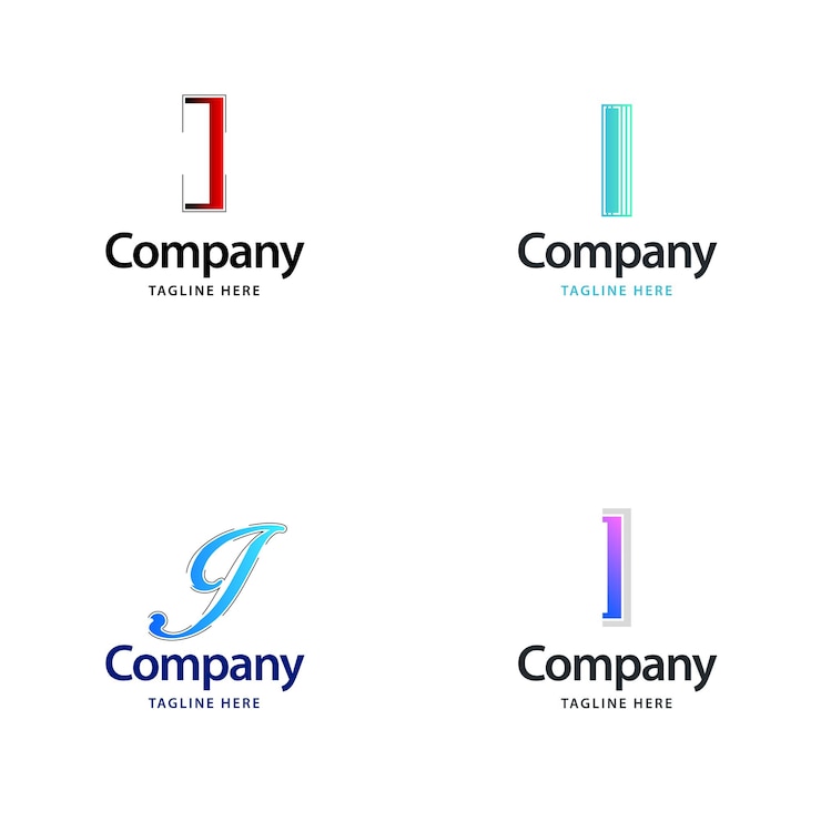 무료 Vector letter i 빅 로고 팩