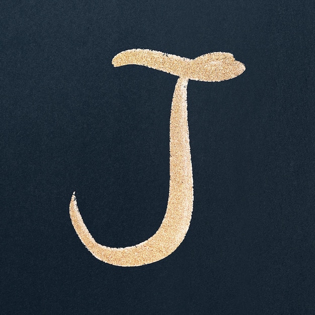 Free vector letter j cursive typography vector font