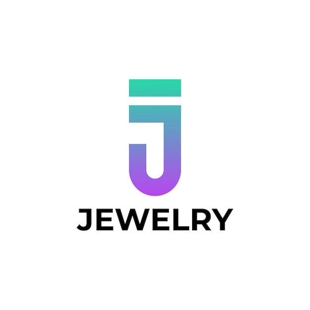 Free vector letter j initial logo