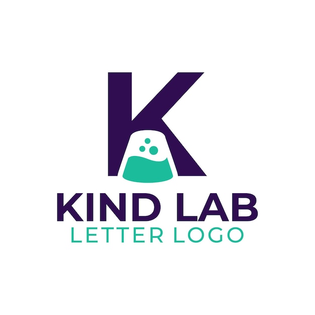 Бесплатное векторное изображение Буква k и первоначальный логотип lab combine
