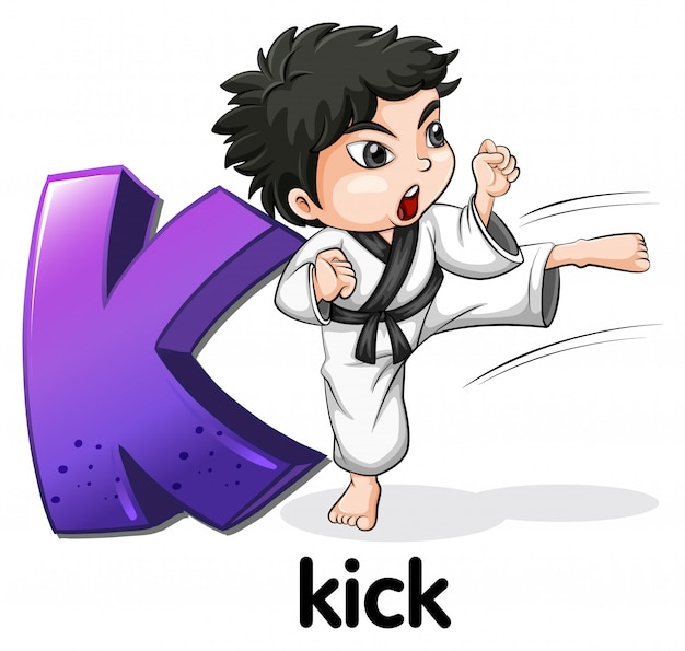 A letter K for kick