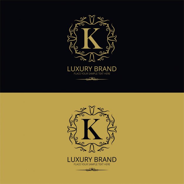 Letter k luxury brand logo