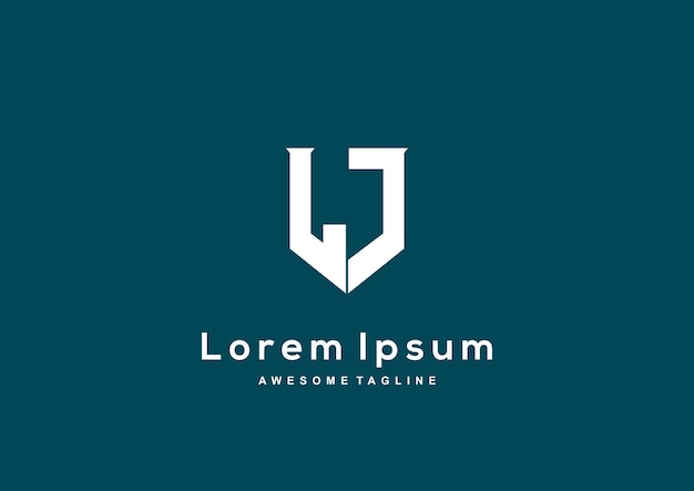 Letter L J logo design template