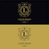 Free vector letter l luxury brand logo