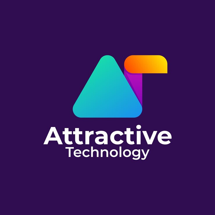 Free Vector letter a and letter t combine logo
