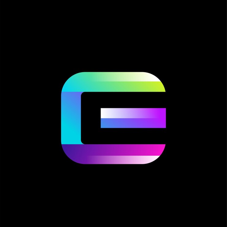 Free Vector letter logo simple gradient color