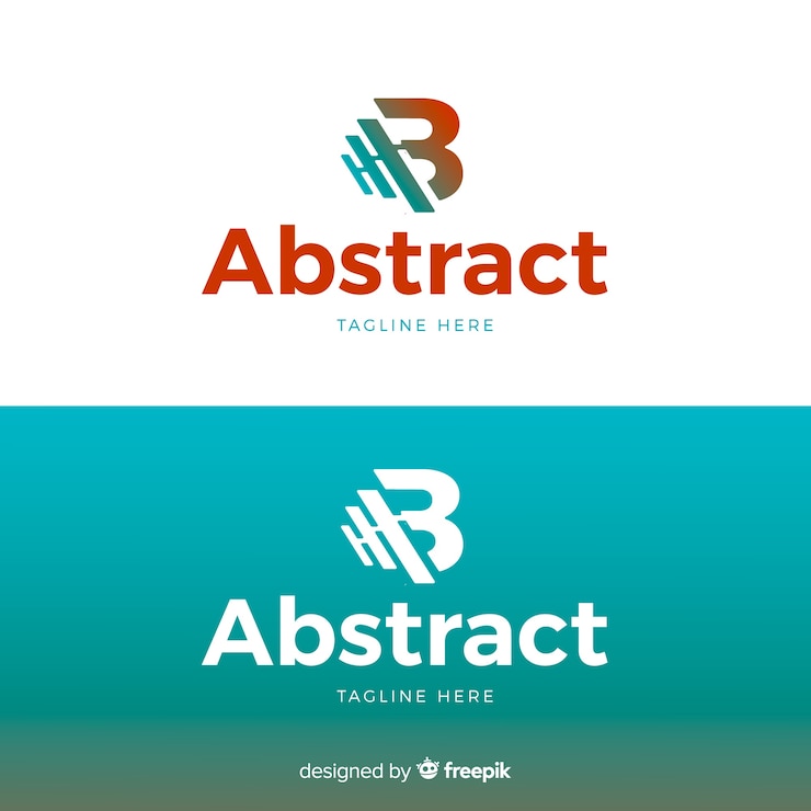 Free Vector letter logo template for light and dark background