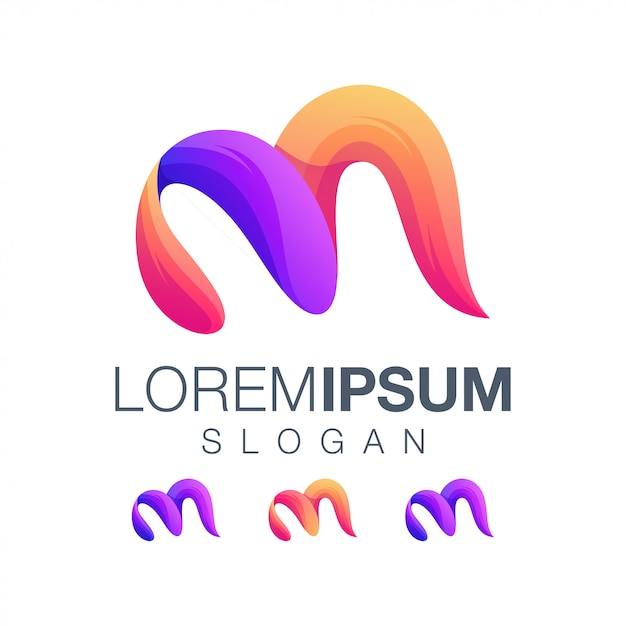 Download Free Letter M Gradient Color Logo Design Premium Vector Use our free logo maker to create a logo and build your brand. Put your logo on business cards, promotional products, or your website for brand visibility.