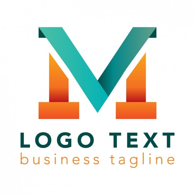 Буква M логотип, яркие цвета