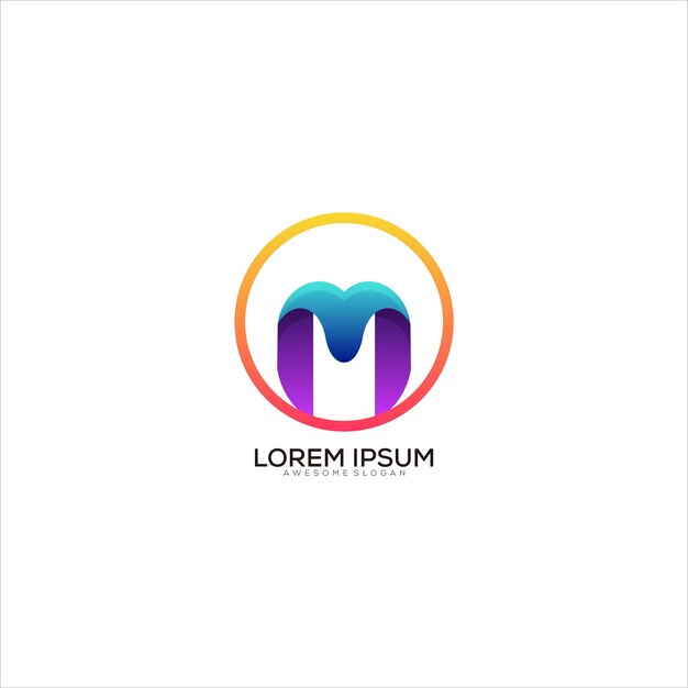 letter m logo gradient colorful