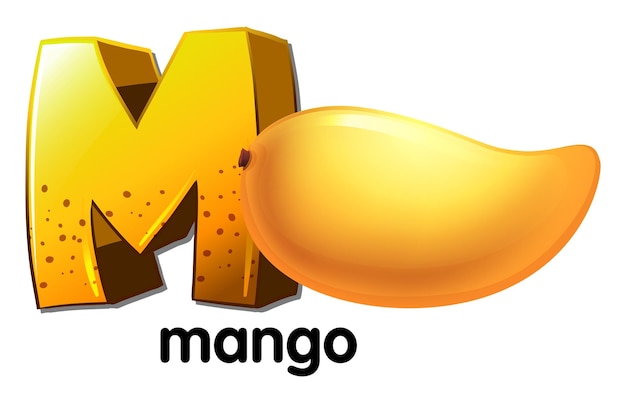 A letter M for mango
