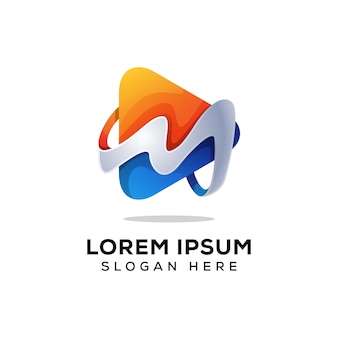 Premium Vector Letter M Media Logo Vector Premium Vector Letter M Media Logo Vector