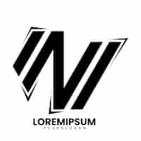 Бесплатное векторное изображение Дизайн логотипа значка буквы n