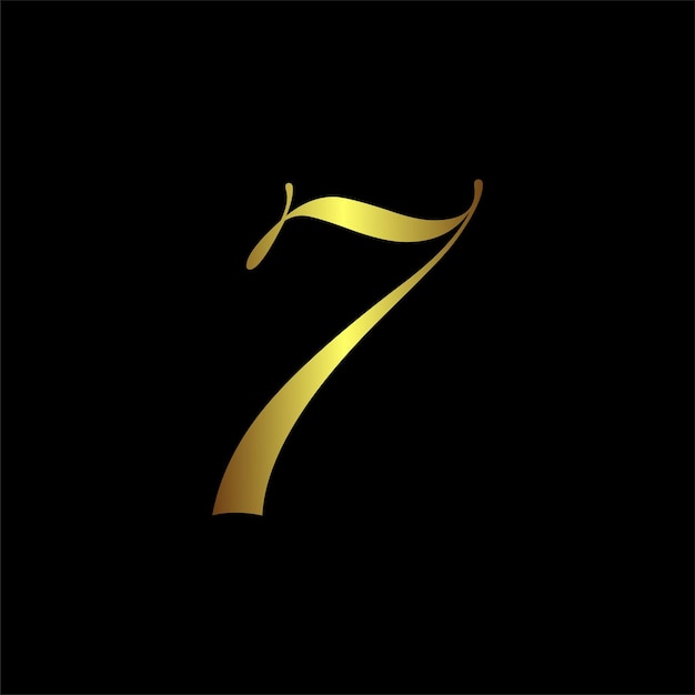 Letter and number gradient signature design