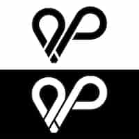 Free vector letter o and p logo design