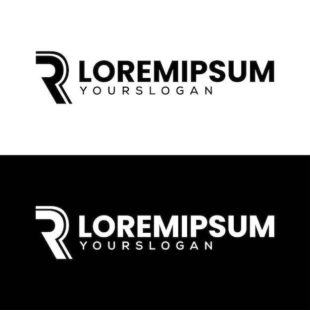 Vettore gratuito design creativo del logo della lettera r