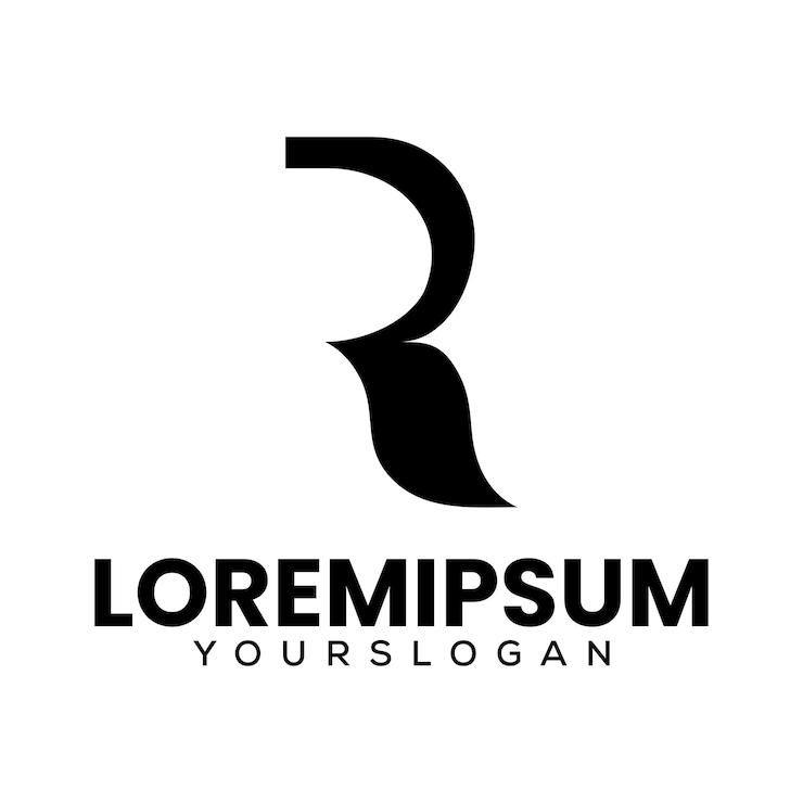 Free Vector letter r initials creative logo design