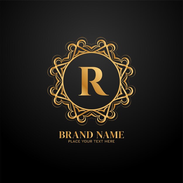 Letter R luxury brand logo