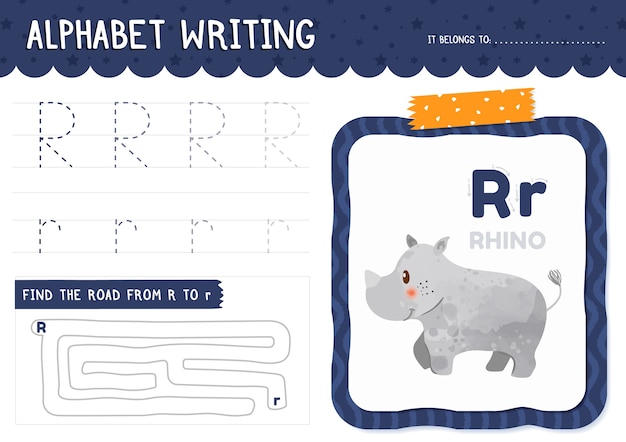 Letter r worksheet template