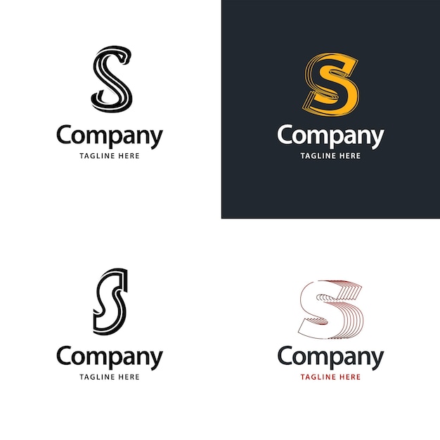 Free vector letter s big logo pack design creative modern logos design for your business vector brand name illustration